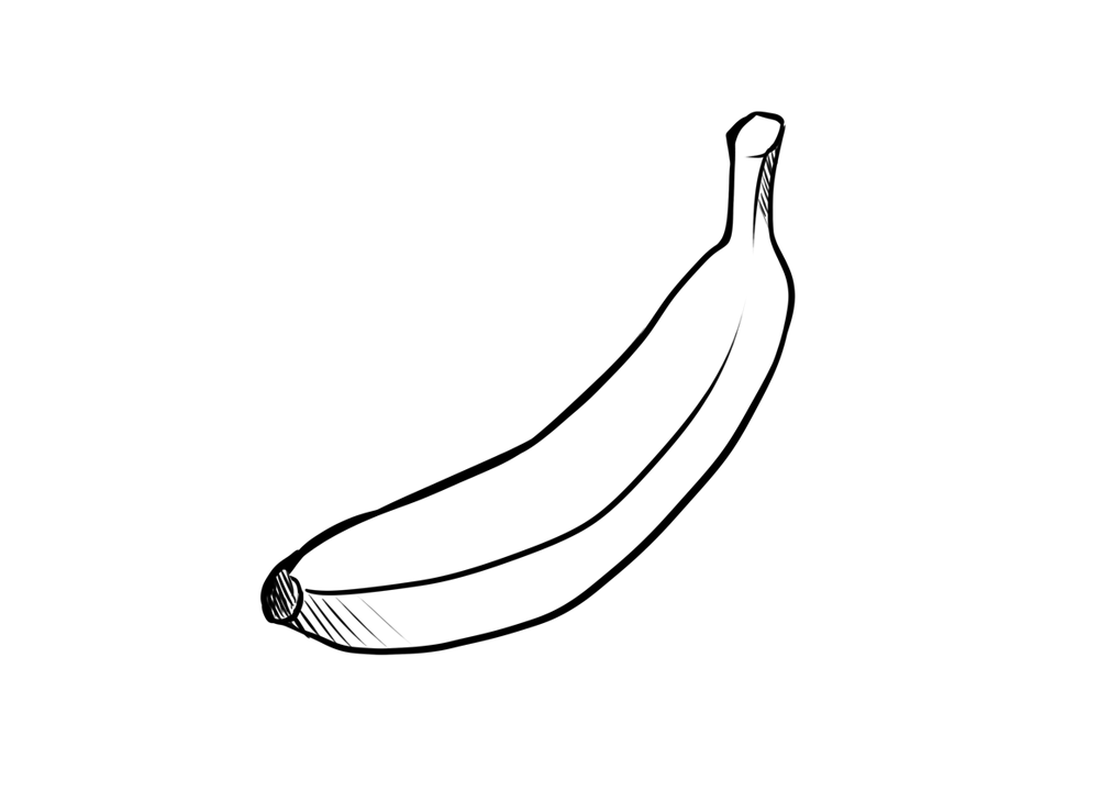 香蕉、梨子、西瓜的画法-图3