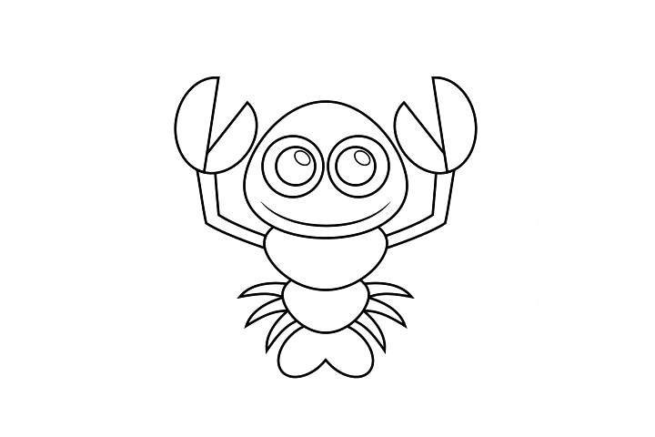 简单小龙虾简笔画画法-图6