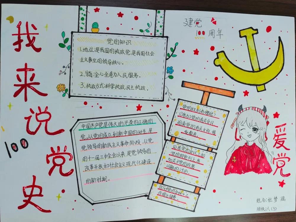 伟大的党 建党节手抄报-图2