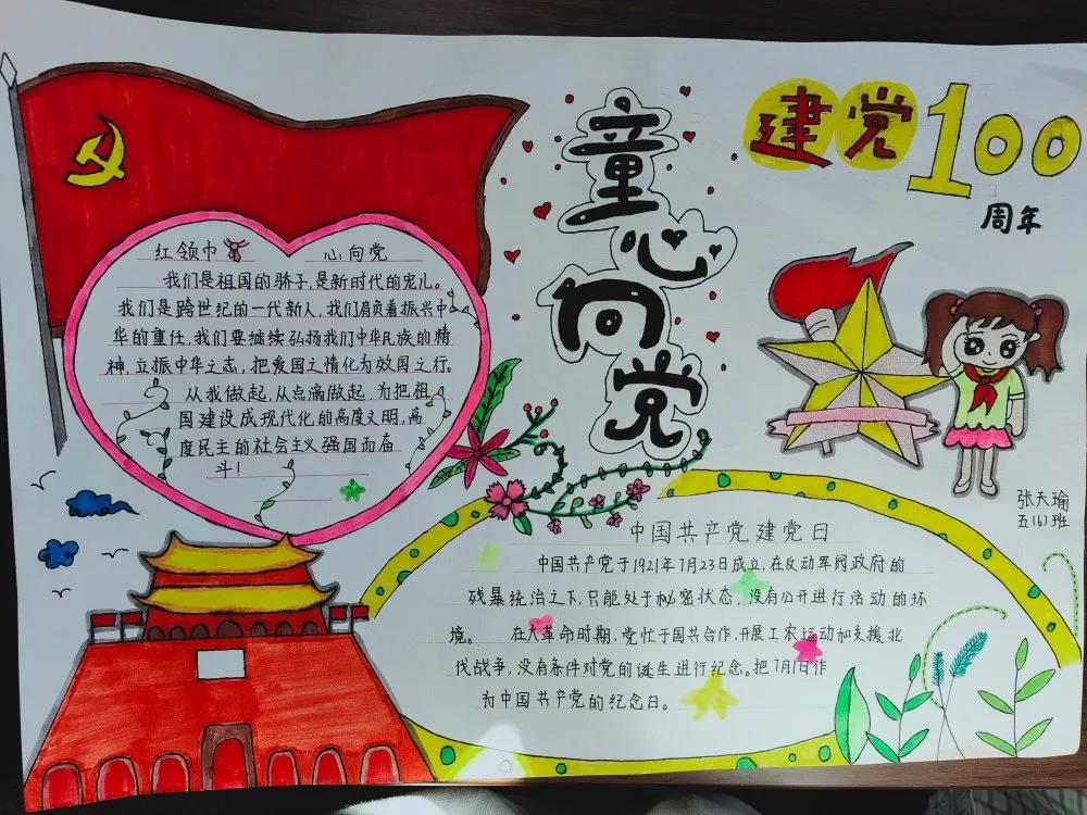 伟大的党 建党节手抄报-图7