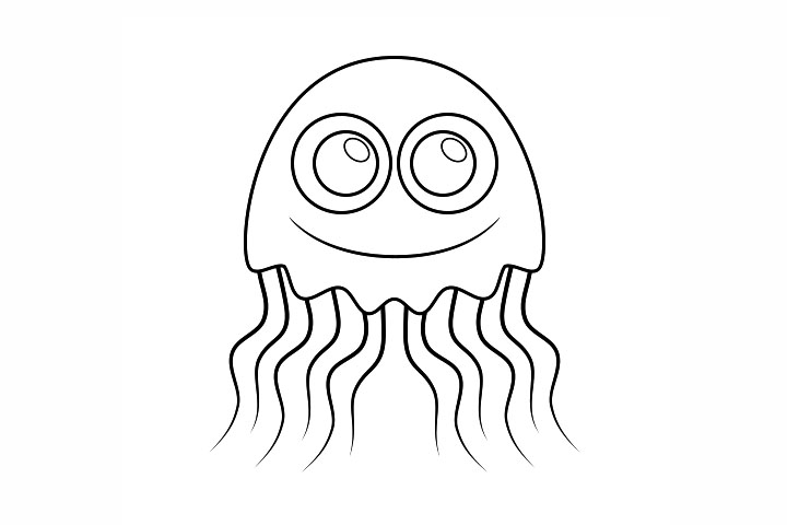 简单水母简笔画画法步骤-图6