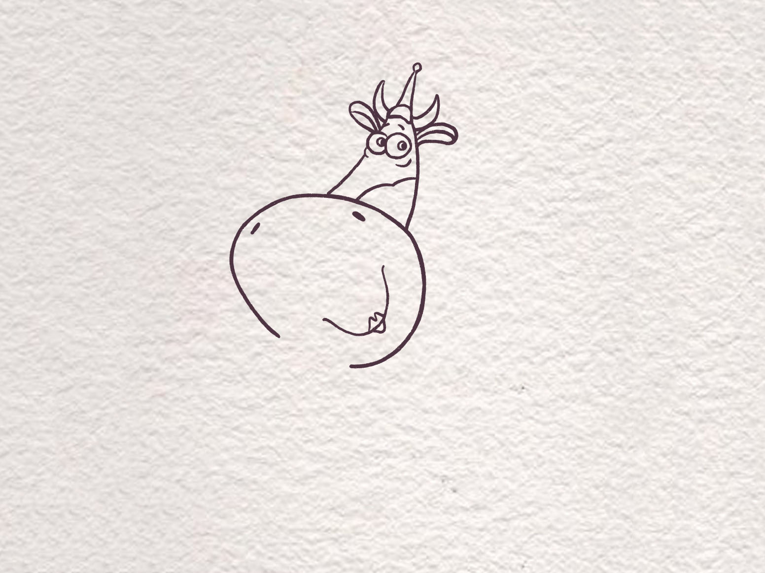 卡通奶牛简笔画画法-图2