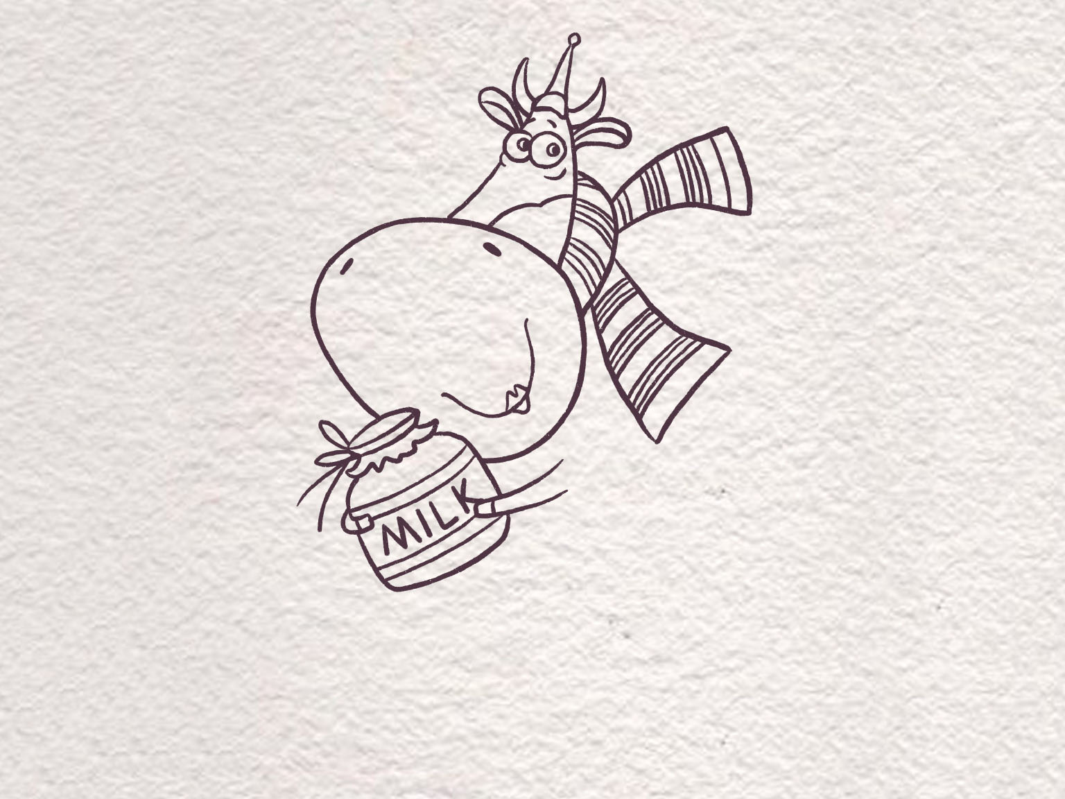 卡通奶牛简笔画画法-图4