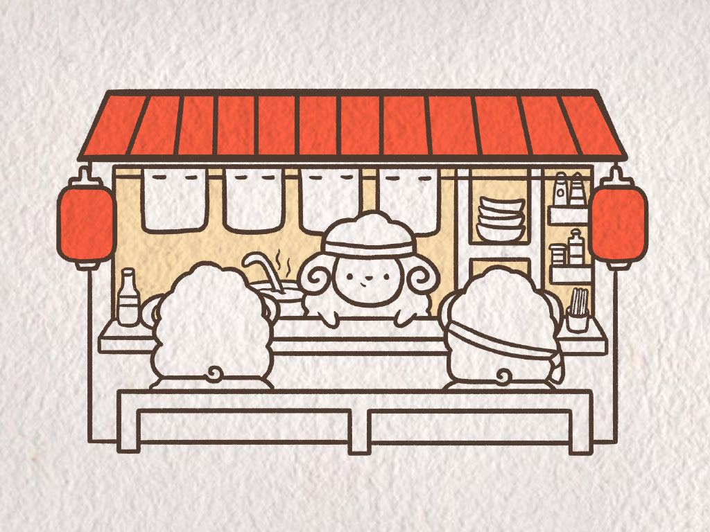 深夜食堂简笔画画法-图7