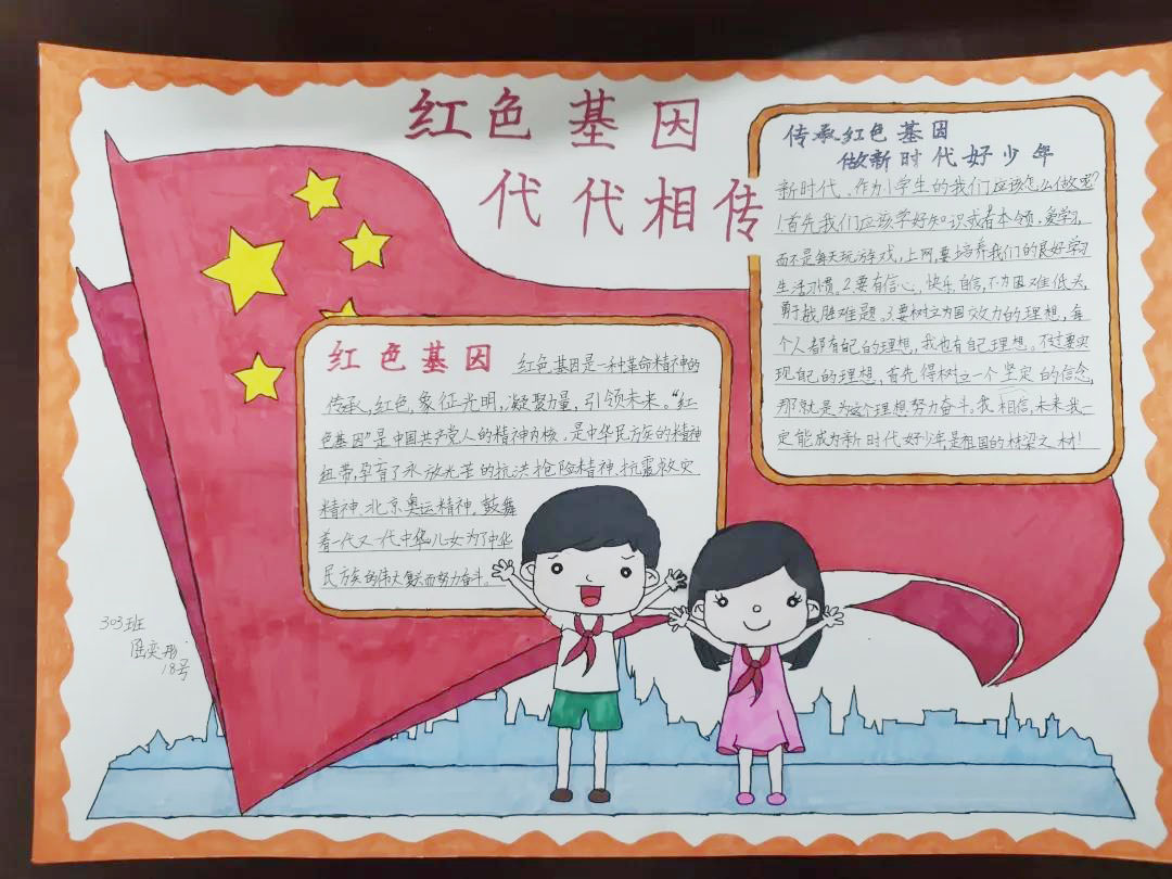 红色基因代代传 建党百年手抄报-图2