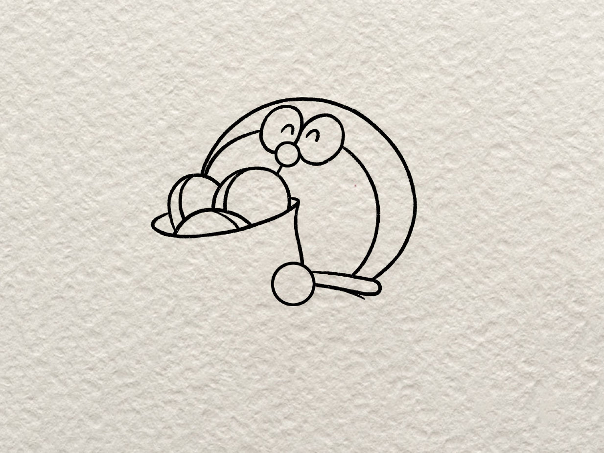 超开心的哆啦A梦简笔画画法-图4