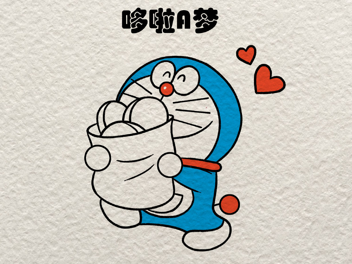 超开心的哆啦A梦简笔画画法-图8