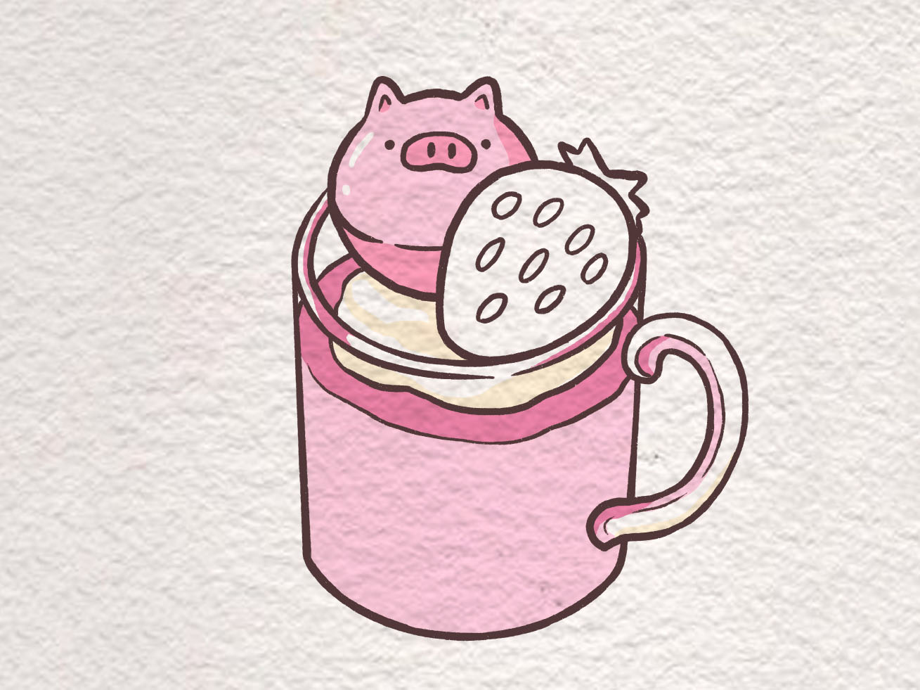 草莓奶昔简笔画画法-图8