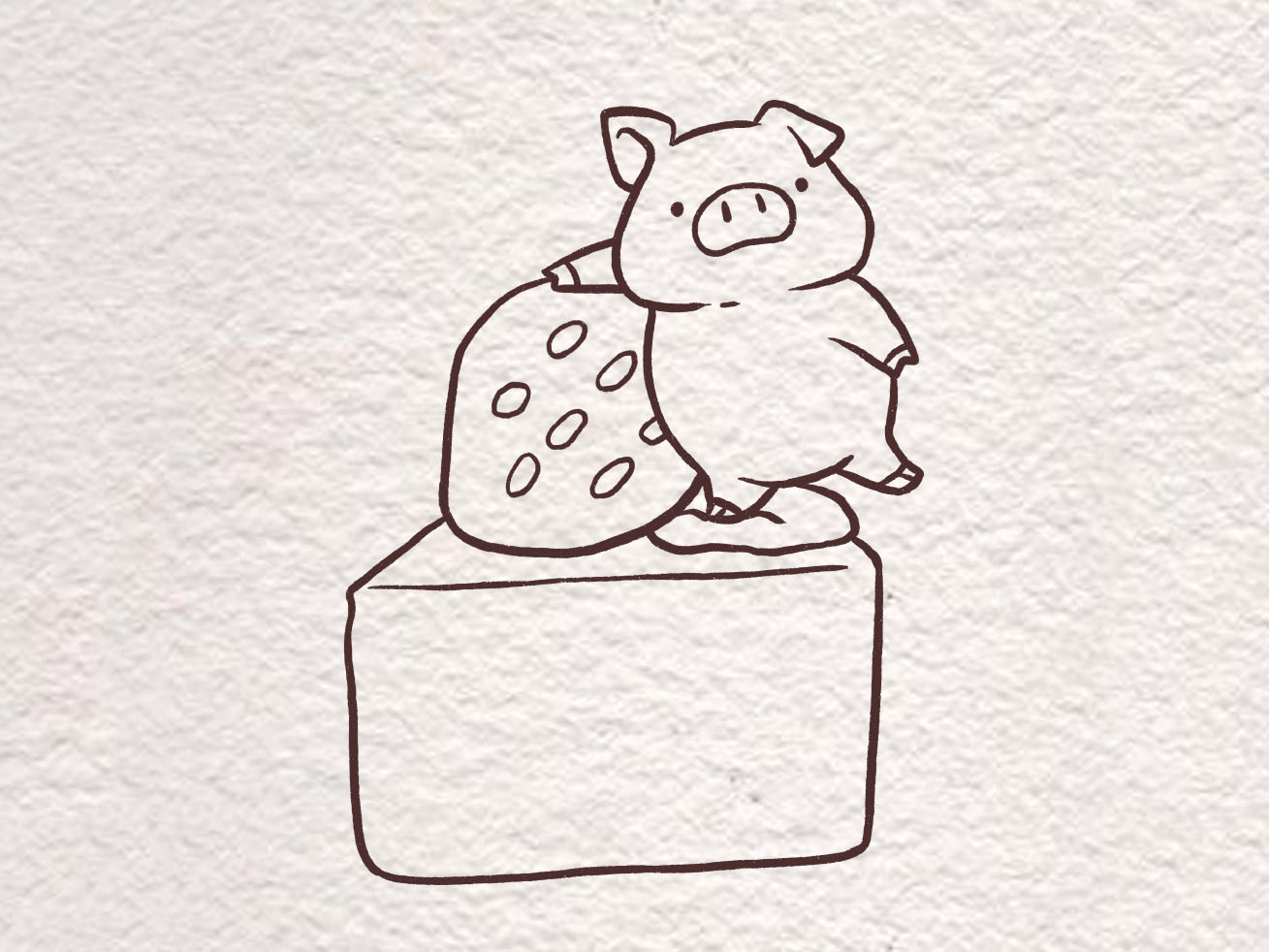 草莓味儿的蛋糕简笔画-图5