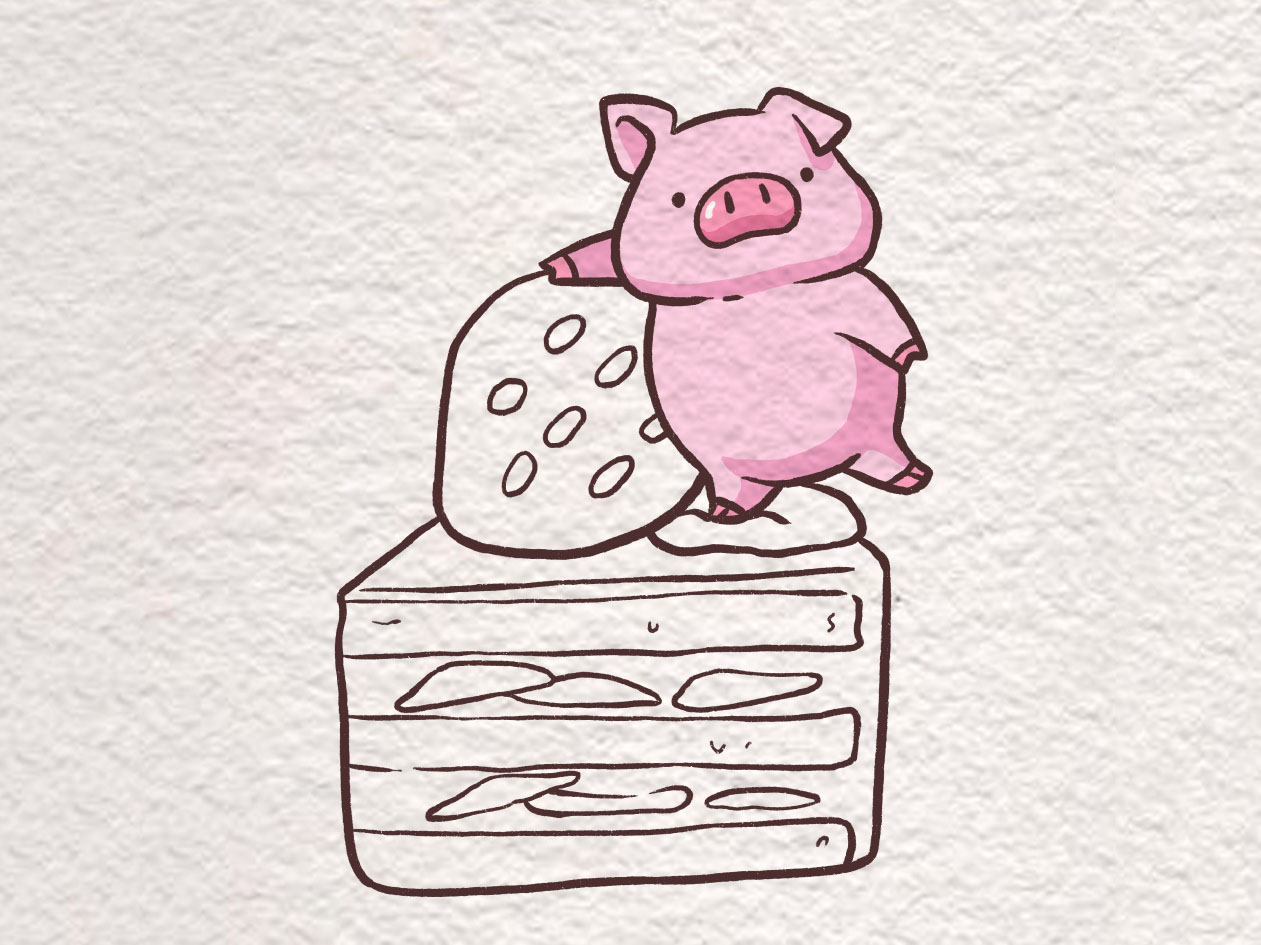 草莓味儿的蛋糕简笔画-图7