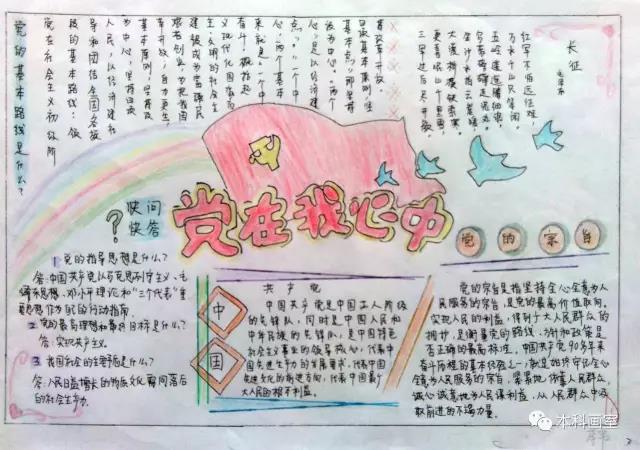 以“党在我心中”为主题的手抄报大全-图6