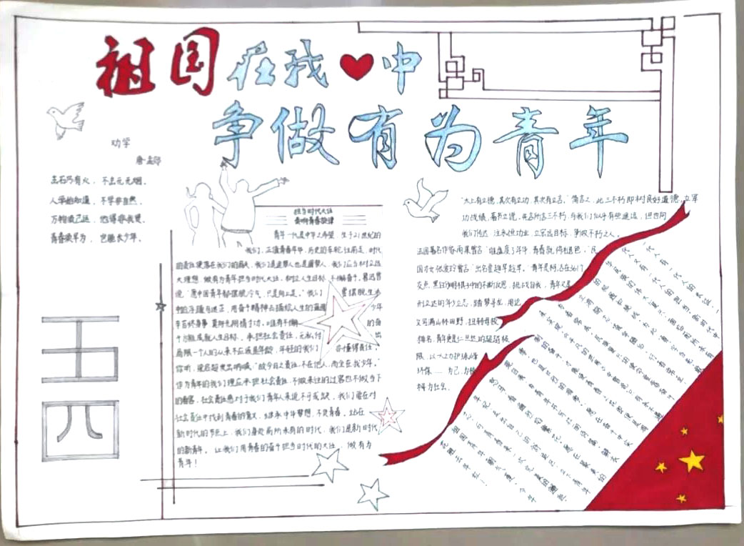 初中五四青年节主题手抄报图片-图5
