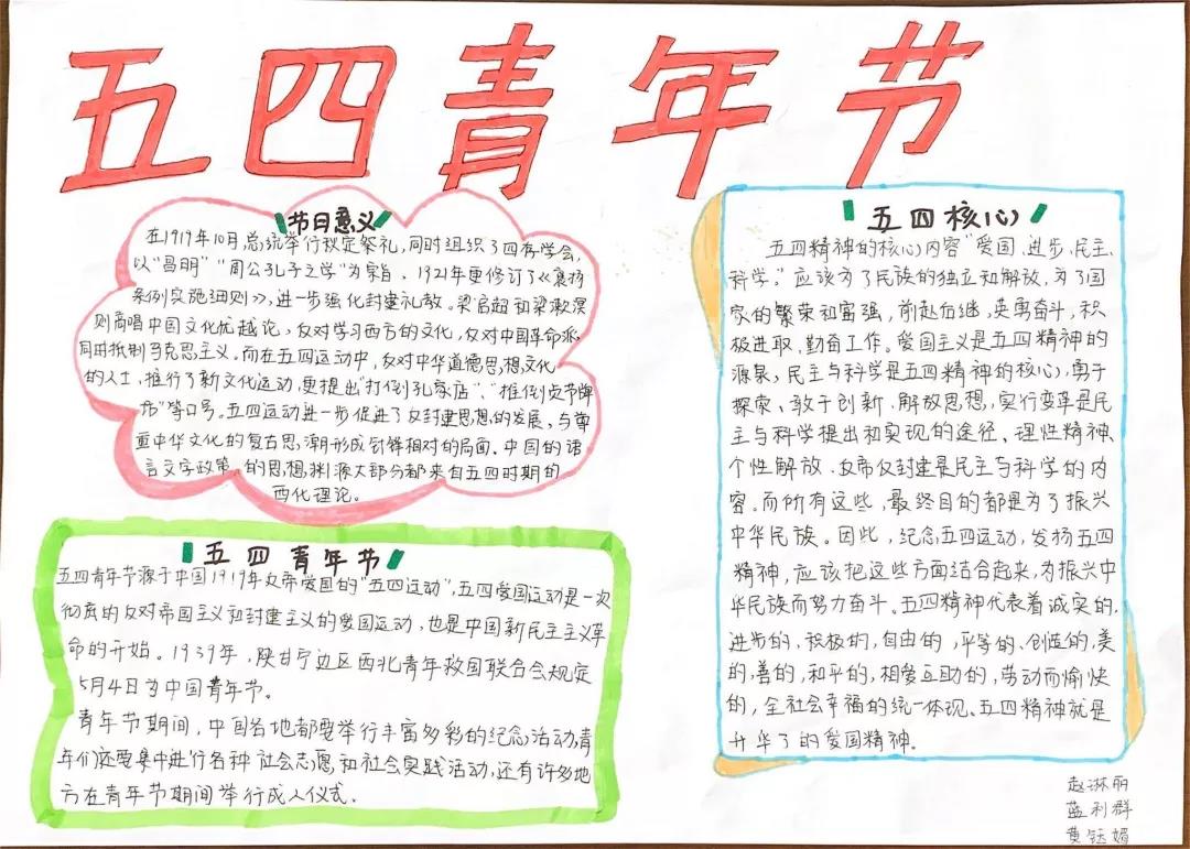 弘扬五四精神手抄报图片-图7