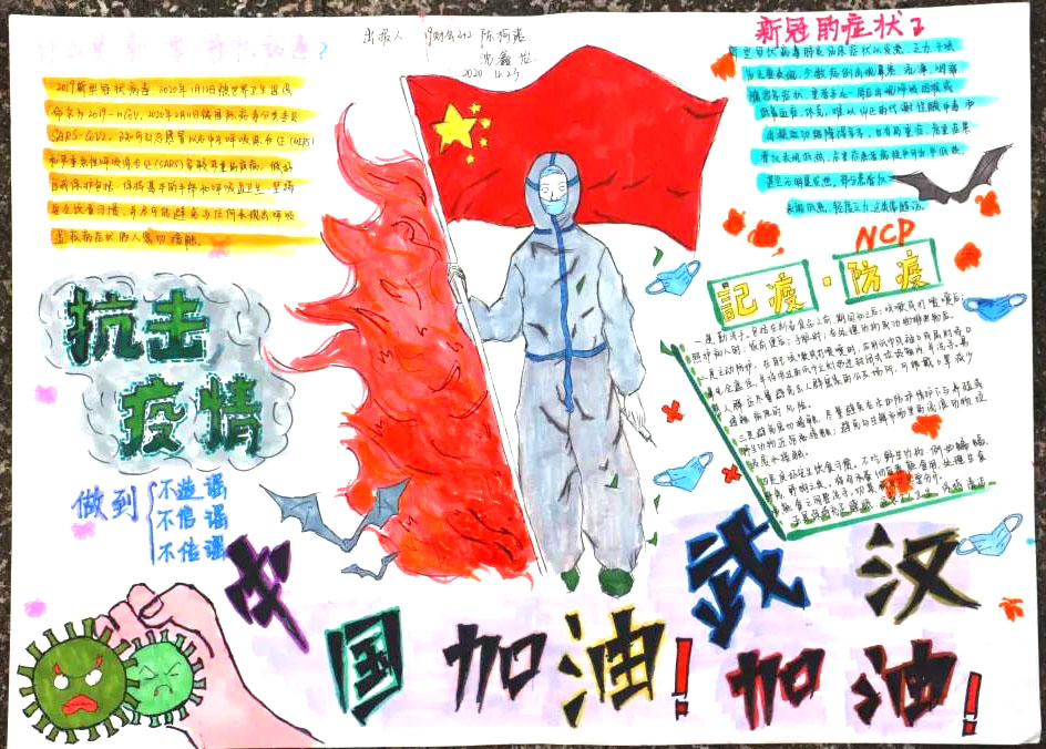 小学六年级防疫手抄报-图2