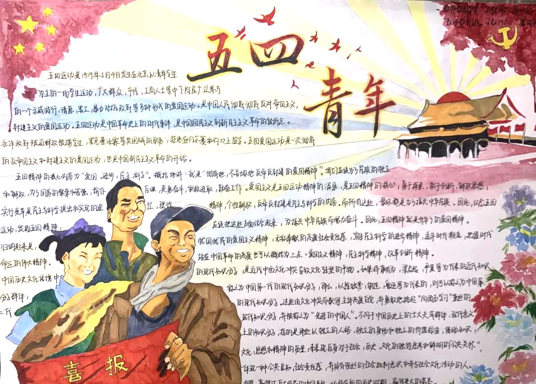 五四精神主题手抄报图片-图2