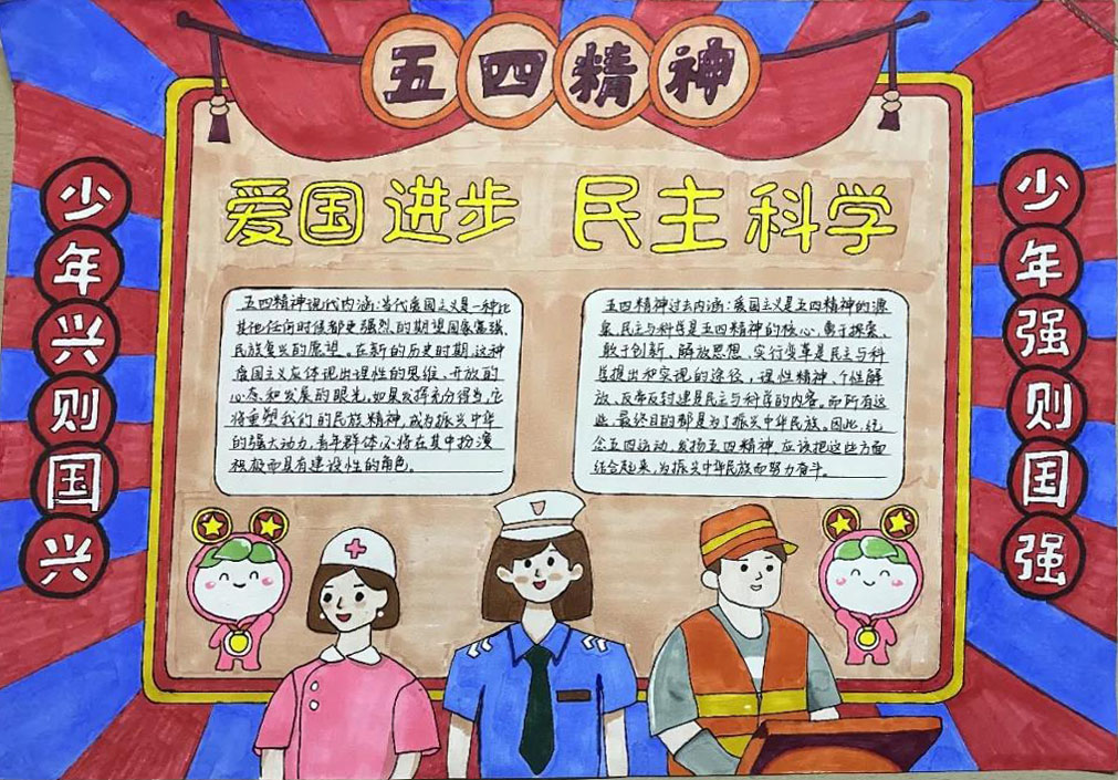 五四精神主题手抄报图片-图3