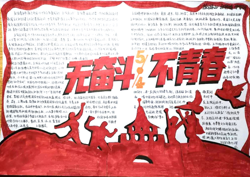 五四精神主题手抄报图片-图9