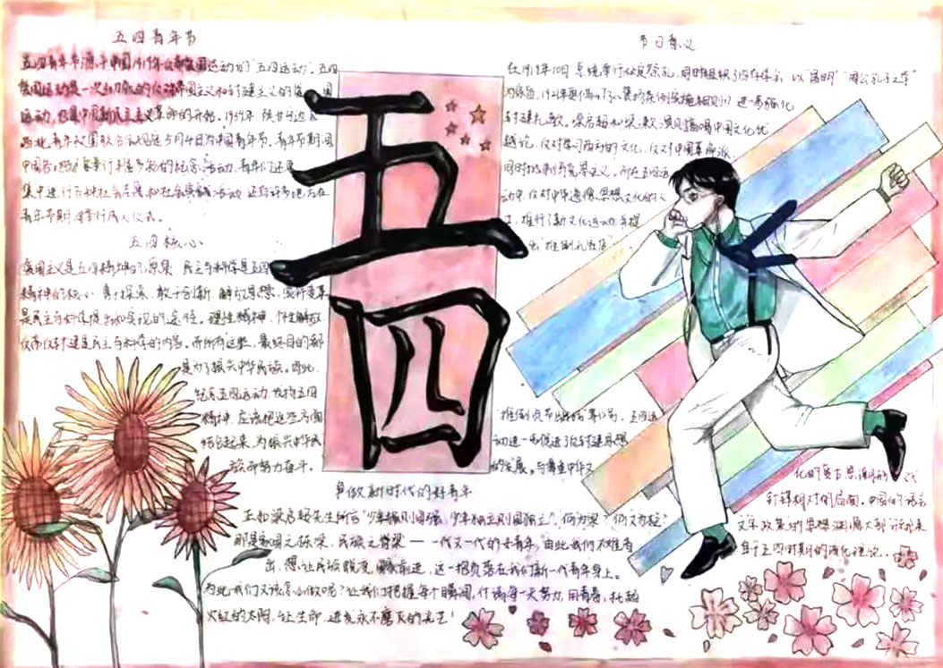 纪念五四运动102周年手抄报图片-图5