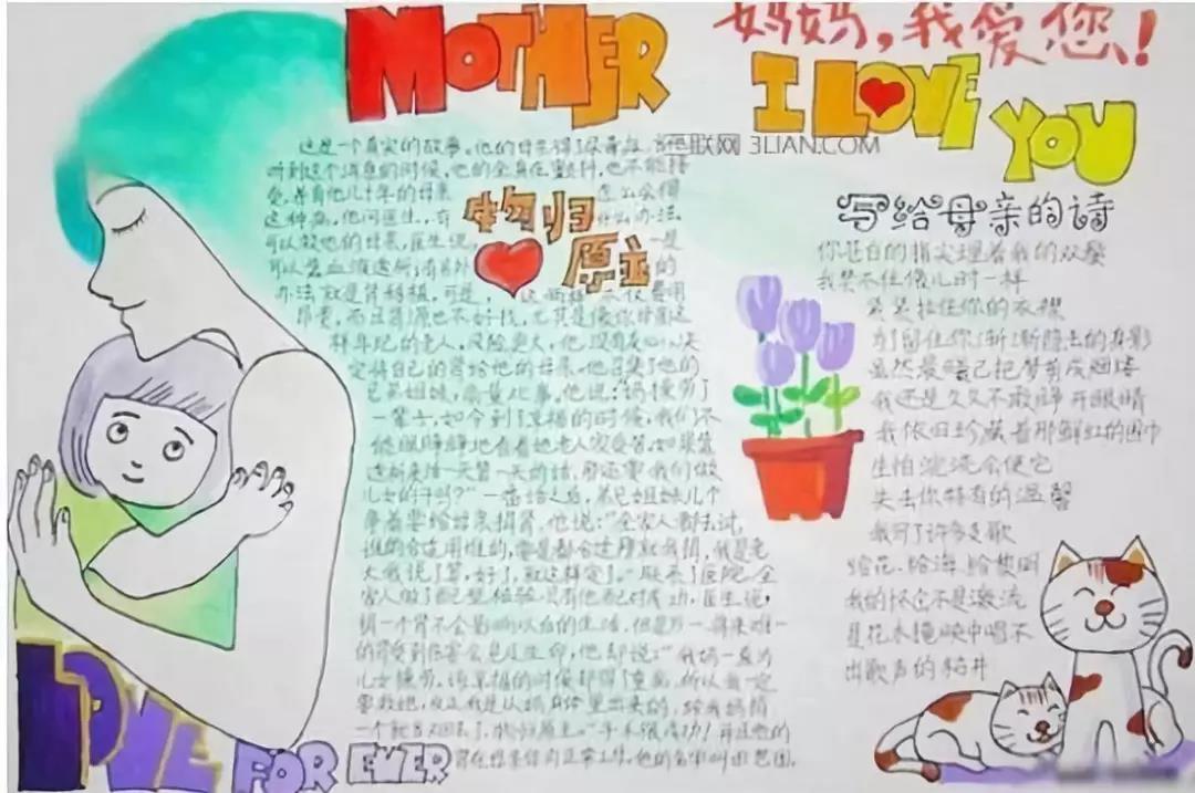 母亲节手抄报图片及资料大全-图18
