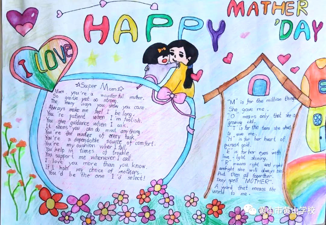 小学生“感恩母亲节”英语手抄报-图1