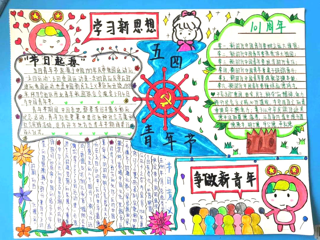 初中五四青年节手抄报优秀作品-图5