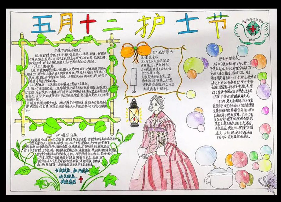 5.12国际护士节 致敬白衣天使手抄报-图7
