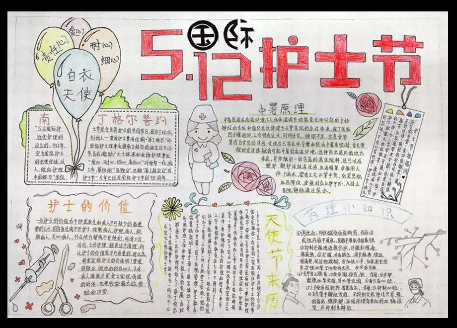 2022年护士节手抄报一等奖-图3