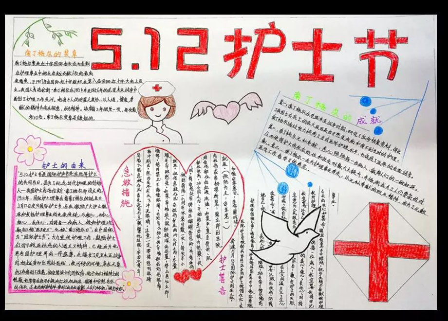 512护士节手抄报简单好看-图3