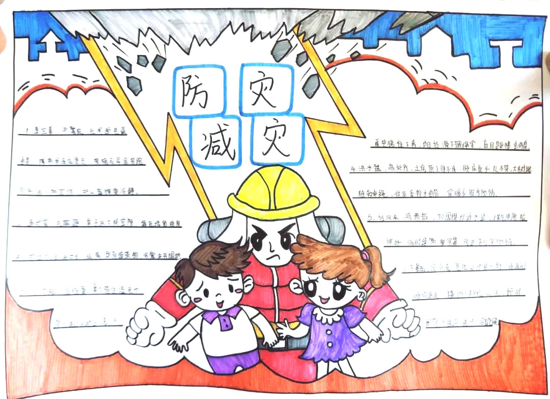 简单的国际减灾日手抄报-图4