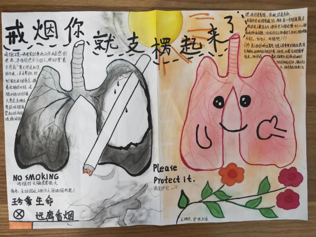 如何画无烟家庭的手抄报-图1