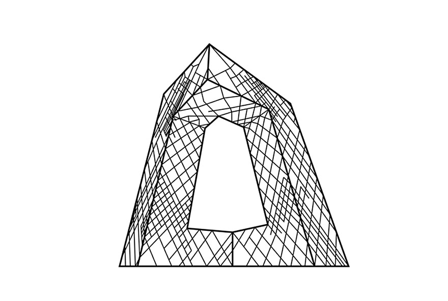 中央电视台大楼简笔画图片
