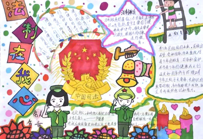初中生法制教育手抄报优秀作品-图2