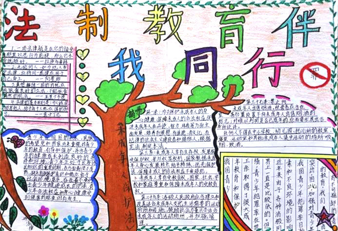 初中生法制教育手抄报优秀作品-图5