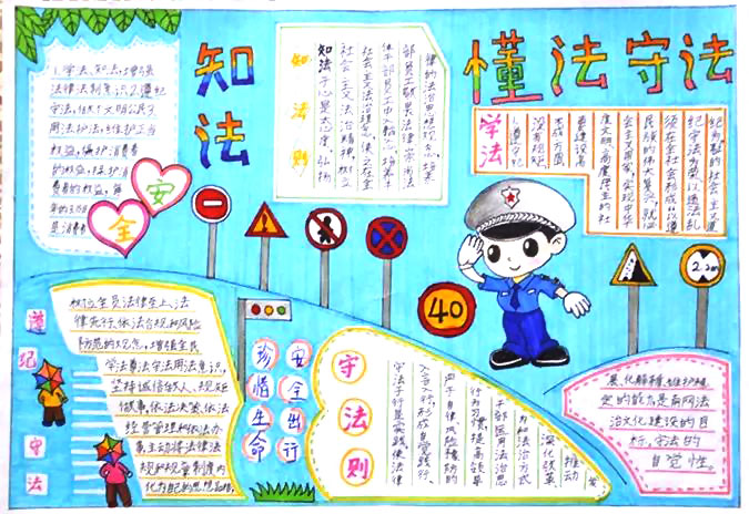 初中生法制教育手抄报优秀作品-图6
