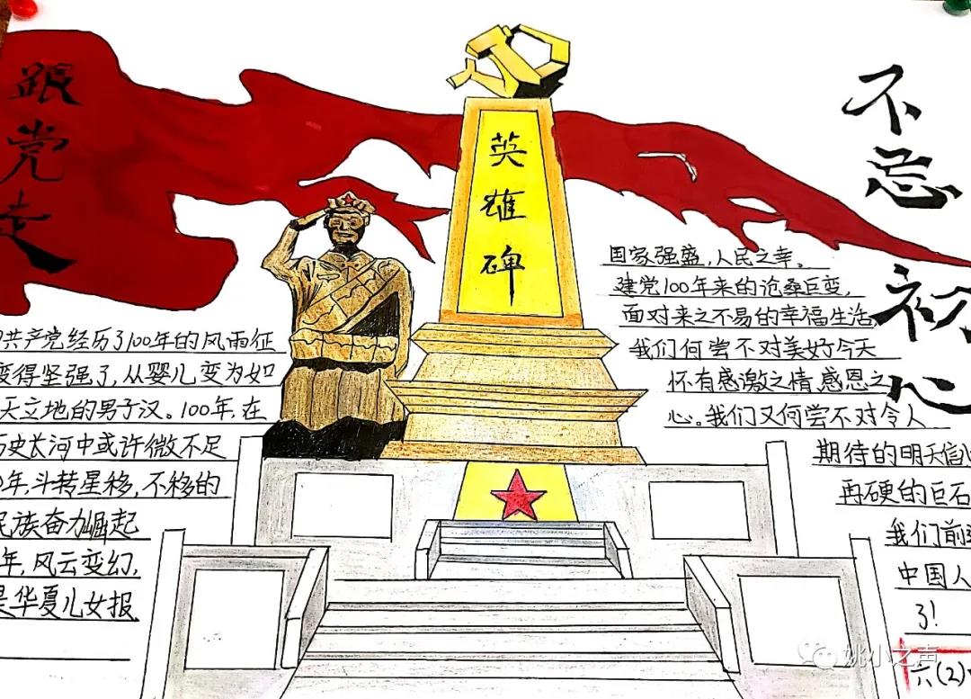 小学生红领巾心向党手抄报作品-图2