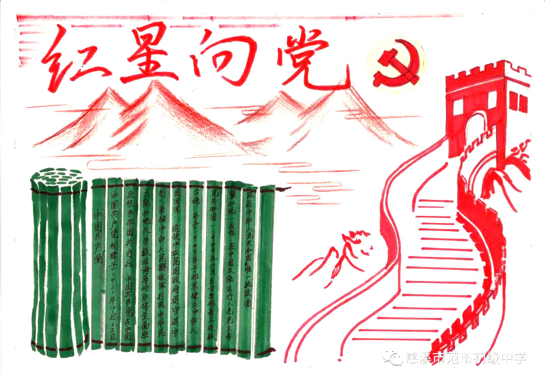 以“红心向党”为主题的手抄报图片大全-图13