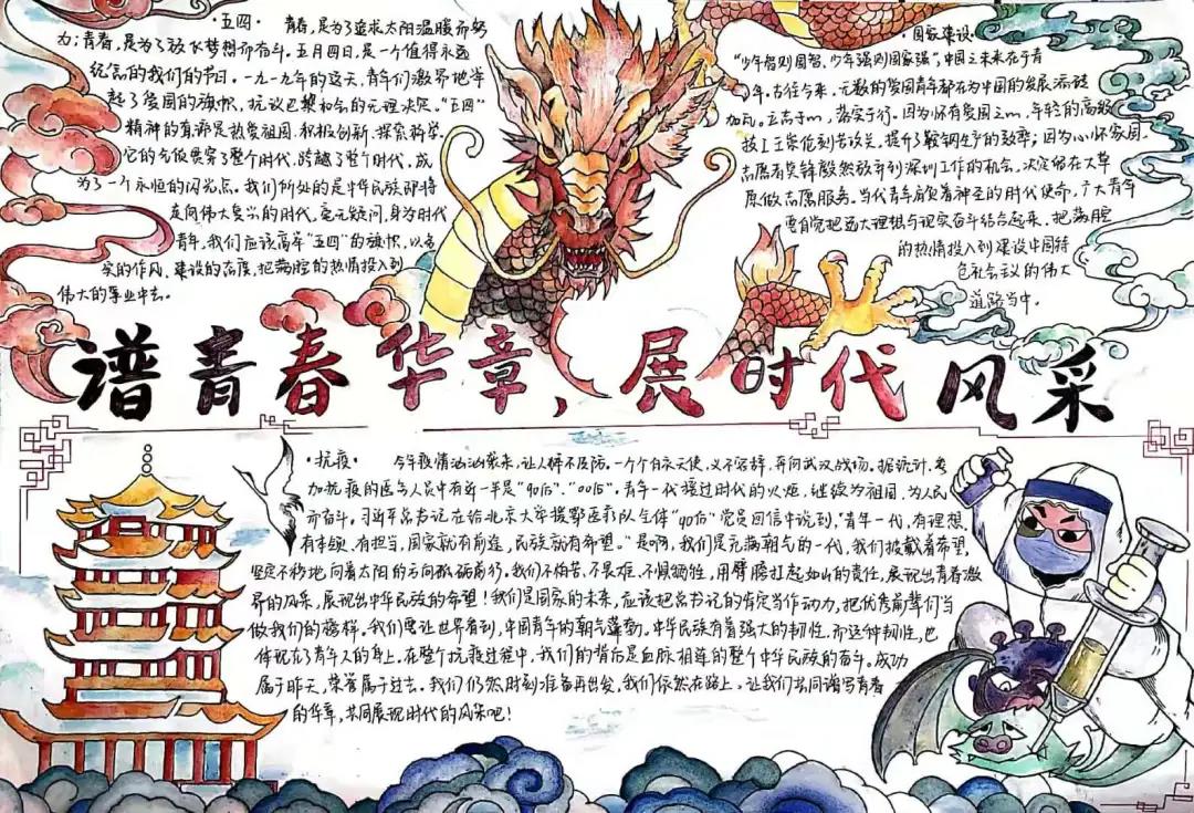 以无畏之肩 负时代之命手抄报-图2