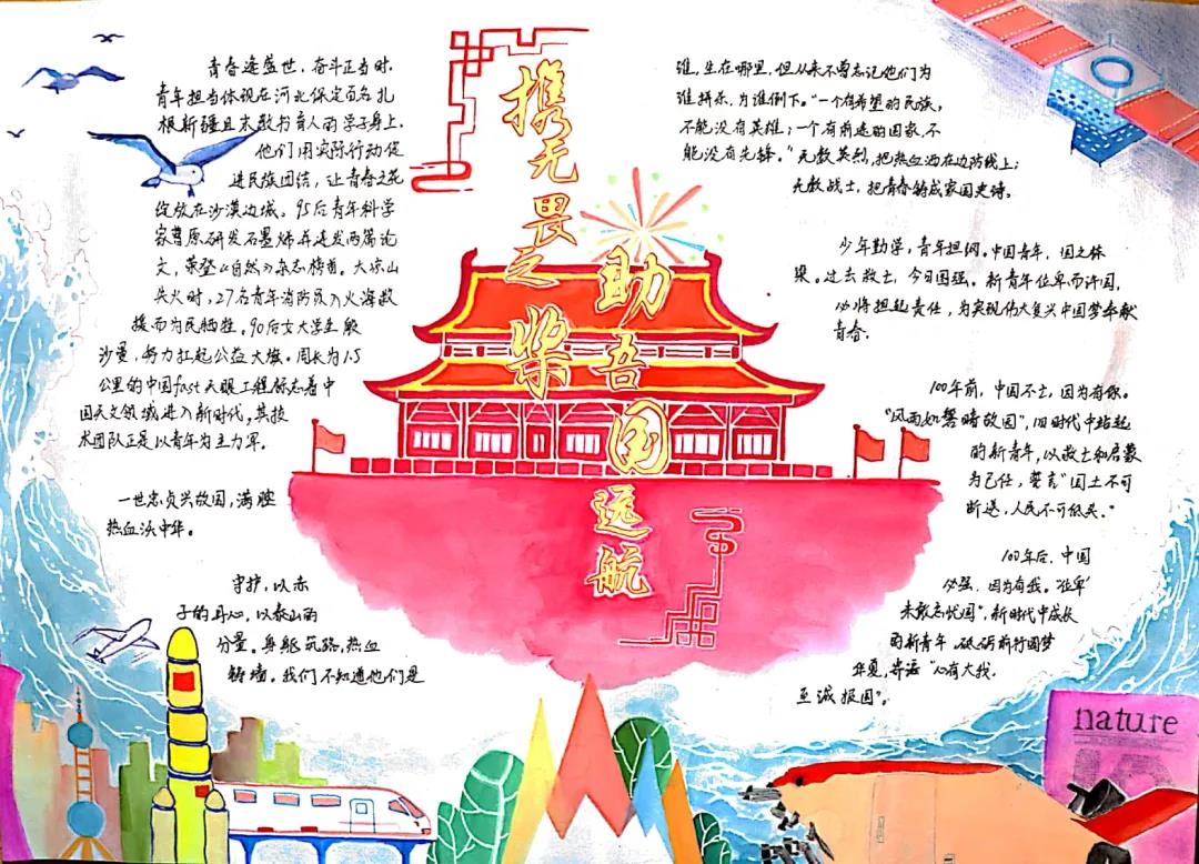 以无畏之肩 负时代之命手抄报-图14