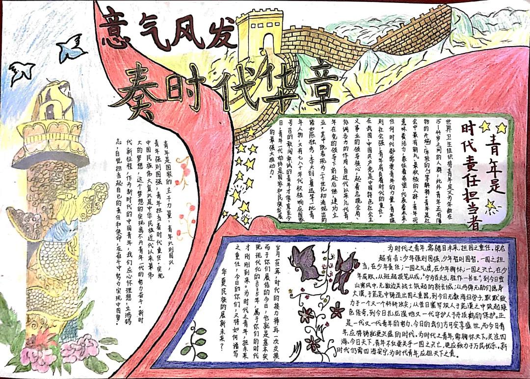 以无畏之肩 负时代之命手抄报-图19