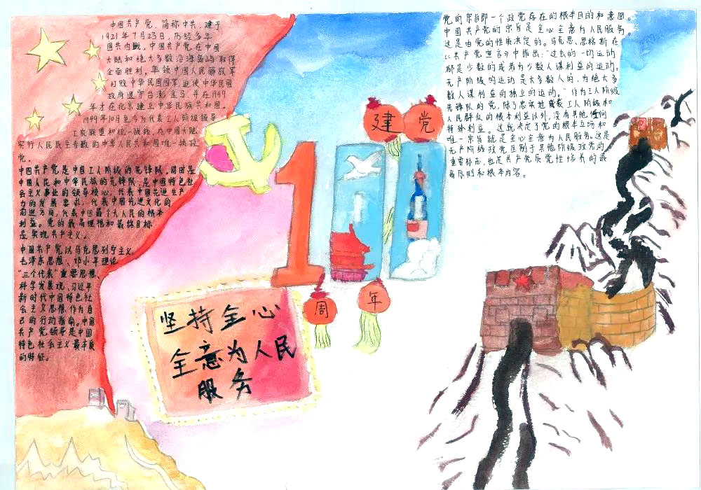 中国共产党诞生100周年手抄报-图5