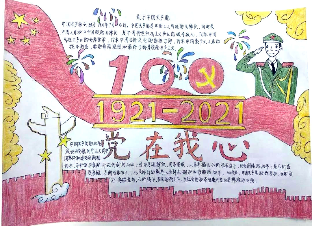 关于建党一百周年的手抄报-图8