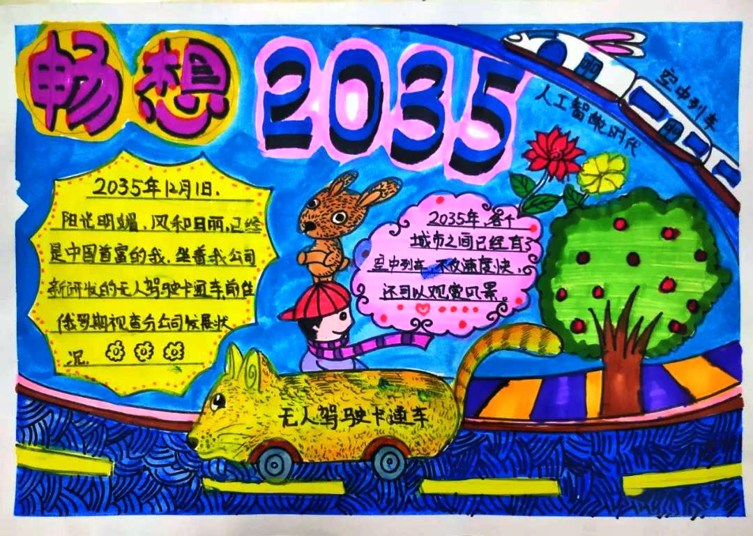 我的2035年手抄报图片-图4