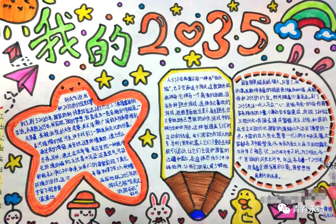 我的2035年手抄报图片-图7