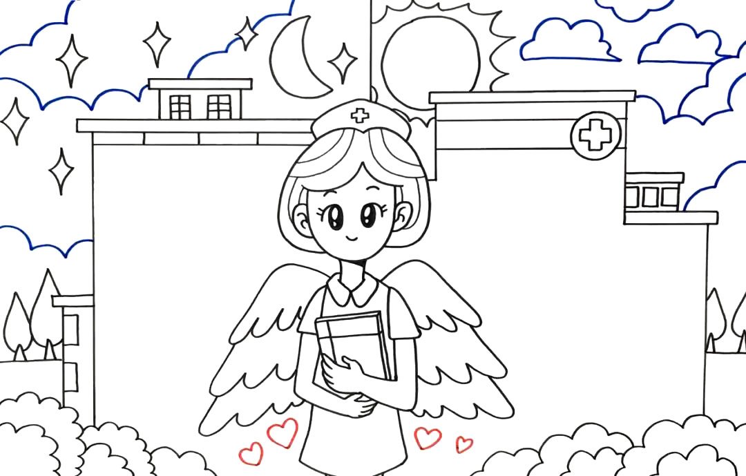 护士节手抄报 致敬可爱的医护工作者们-图5