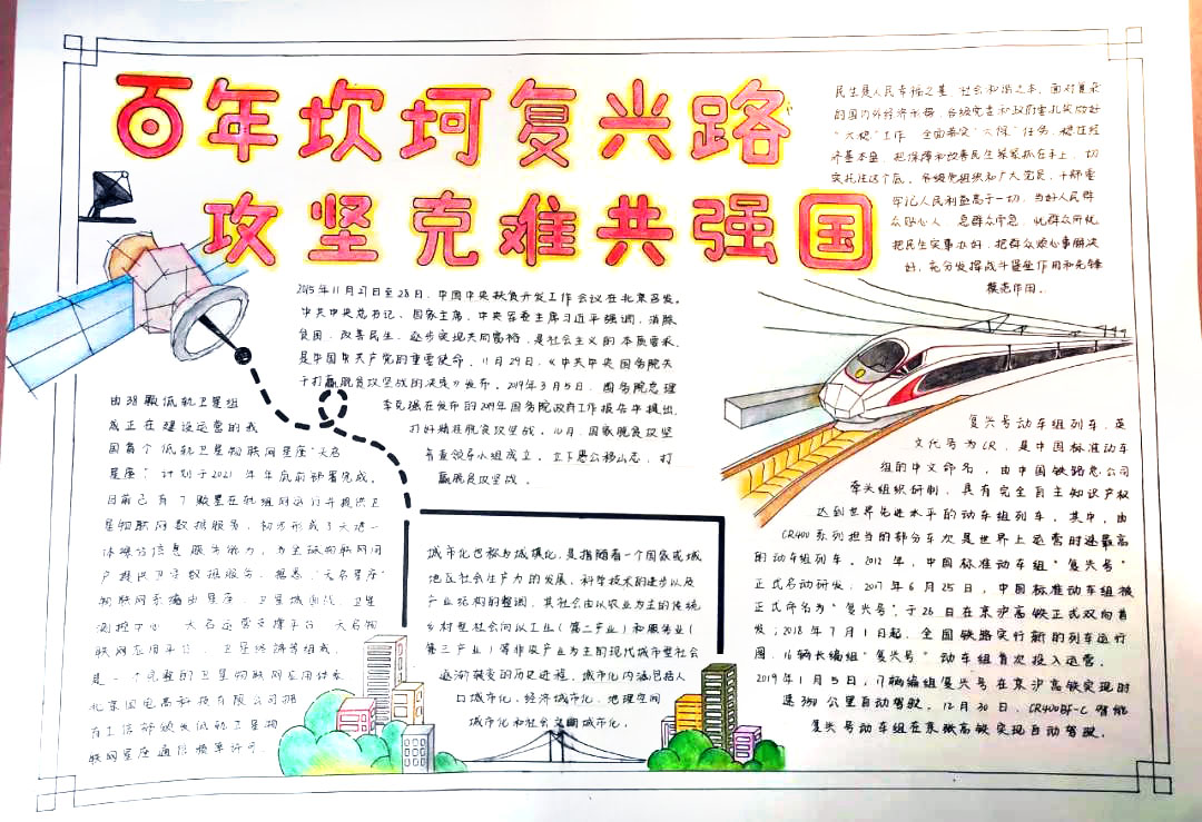 请党放心强国有我主题手抄报一等奖-图5