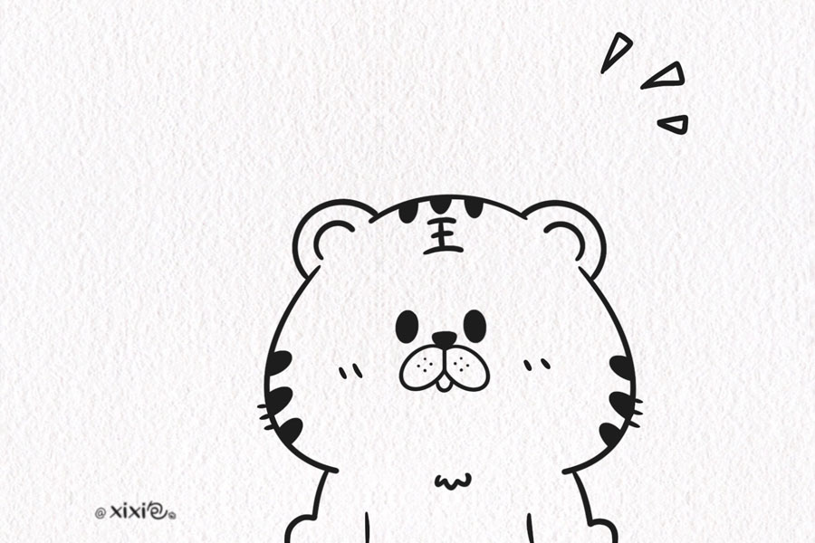 一组可爱小动物简笔画图片-图1