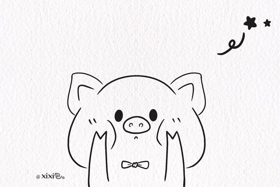 一组可爱小动物简笔画图片-图3