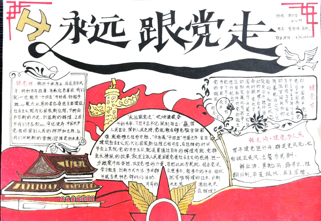 “听党话，感党恩，跟党走”主题手抄报-图2