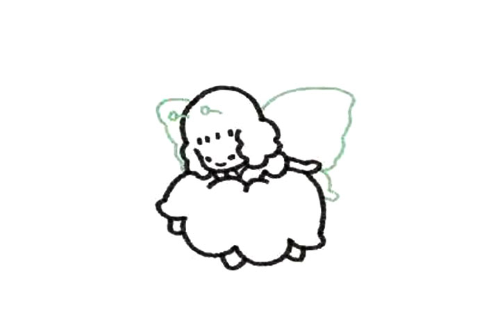 花仙子简笔画画法-图3