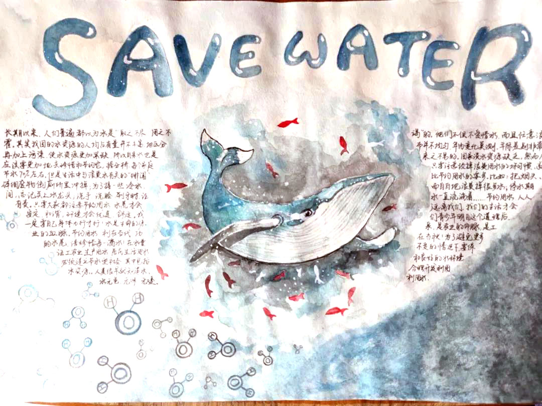 小学三年级关于世界水日手抄报一等奖-图1